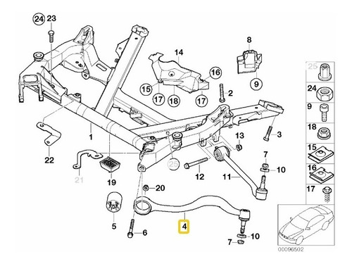 Brazo Horquilla Bmw E39 525i 528i 530i Z8 Rotula Buje Foto 4