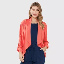 Parka Alfaiataria Viscolinho Salmon Miss Joy 7013