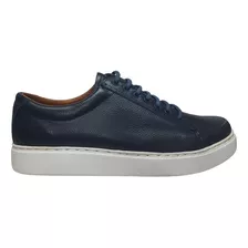 Liquida Zapatilla Hombre Cuero Azul Trainer Base Eva L