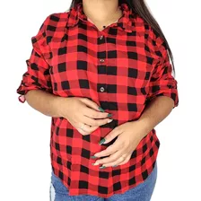 Blusa Feminina Xadrez Plus Size Tamanhos Grandes