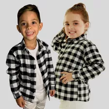 Camisa Xadrez Flanelada Infantil Menino Masculino