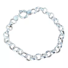 Pulsera Modelo Rolo En Plata 925 Con Cierre Marinero 6 Mm