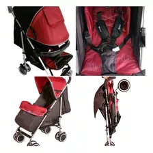 Coche Baston Para Bebes Modelo Travis Ebaby Color Rojo