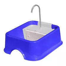 Fonte Bebedouro Gatos Cães Automático Joy Furacão Pet 110v Cor Azul Quadrada Bivolt Voltagem 110v/220v