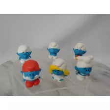 Mini Smurfs 3 Cm Micro Village Jakks Lote 6 Usados Variados