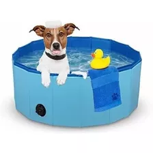 Piscina Plegable Para Mascotas Ducha Resistente 80cm 