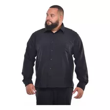 Camisa Social Masculina Manga Longa Tamanho Grande Plus Size