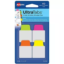  Ultra Mini Aquí, 1 X 1,5 , 2-side Grabables, Neón Rosa - 