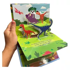 Livro 3d Dinossauros Dino Diversão Em Livrinho Com Pop-up