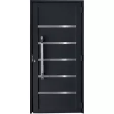 Porta Lambril 210x90 L30 Preto Com Puxador 