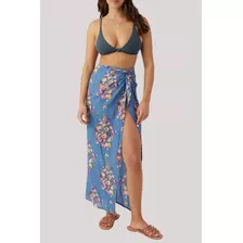 Salida De Baño Larga Hanalei Floral Mujer Azul-m Oneill