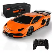 Lamborghini Con Control Remoto A Escala Color Naranja Niños