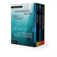 Zygmunt Bauman Para Entender O Mundo Líquido - 4 Volumes: Amor Líquido; Modernidade Líquida; Medo Líquido & Nascidos Em Tempos Líquidos - Box Novo Lacrado Imperdível !