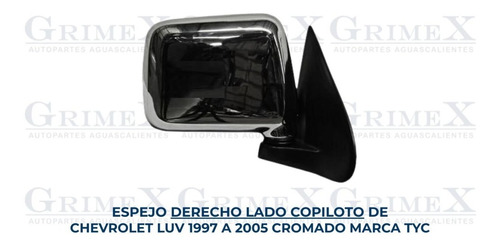 Espejo Chevrolet Luv 1997-97-98-99-00-01-02-03-04-2005-05 Cr Foto 2