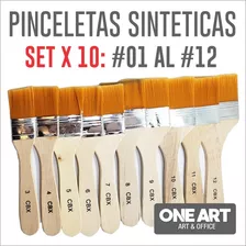 Set Pinceletas Cbx Acrilico Oleo Barnices X 10 De N3 Al N12