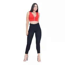 Calça Sawary Hot Pants Feminina Básica Cintura Média Lycra 