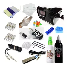 Kit De Tatuagem Max Completo Pronto Para Tatuar Frete Gráti