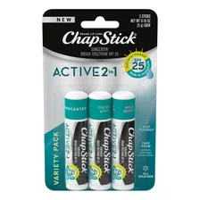 Chapstick Balsamo Labial Actve 2 En 1 Variety Pack X3 Spf25