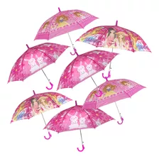 Kit 7 Guarda Chuva Infantil Com Apito 75cm - Oferta- Atacado