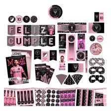 Kit Imprimible Cumple + Candy Editable - Messi Inter Miami