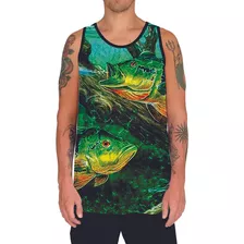 Camiseta Regata Animal Peixe Tucunaré Lago Rio Fish 13