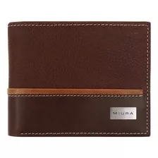 Billetera Hombre Miura Mod Luciano 100 % Cuero Natural