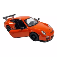 Porsche 911 Gt3 Rs 2010 Kinsmart Esc. 1:36 Cor Laranja