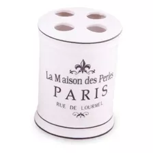 Porta Cepillo De Dientes Paris Porcelana