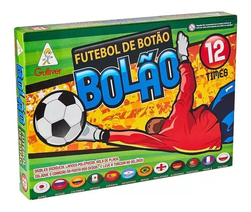Futebol Botão Bolão Time Mistos Com 12 Seleções Guliver 0456