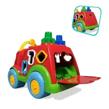 Carrinho Caminhão Bombeiro Educativo Dino Baby Land Didático Cor Colorido