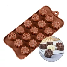 Moldes De Silicona Bombones Corazon Flores Esferas Chocolate