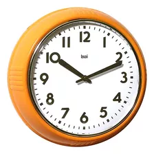 Bai School - Reloj De Pared, Color Naranja