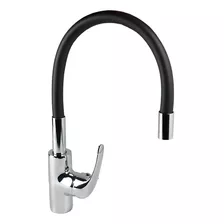 Monocomando De Cocina De Mesada Pico Flexible Negro Mate