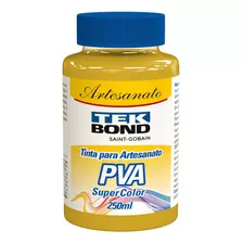 Tinta Pva Para Arte E Artesanato Tekbond Super Color 250ml Cor Amarelo Smile