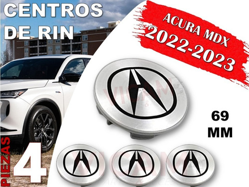 Kit De Centros De Rin Acura Mdx 2022-2023 69 Mm (gris) Foto 2