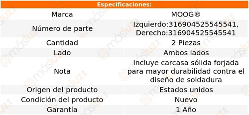 2- Terminales Exteriores Chrysler Neon 2000/2002 Moog Foto 2