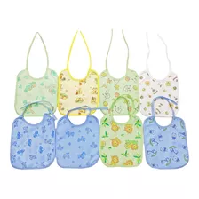 Kit Babador Estampado De Bebe Impermeavel Com 3 Unidades