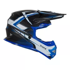 Capacete Infantil Trilha Army Preto Fosco/azul