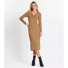 Vestido Midi Manga Longa Endless Amarelo