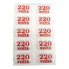 Etiquetas De Voltagem 220v Branco Resinado