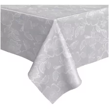 Plástico Térmico Toalha De Mesa Branco Floral 4,00 Metros