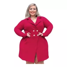 Casaco Sobretudo Plus Size Feminino Tamanhos Grandes De Frio