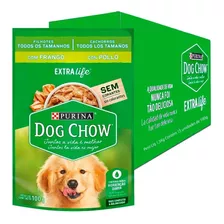 Caixa Sachê Purina Dog Chow Filhotes Sabor Frango 100g