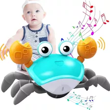 Brinquedo Caranguejo Fujão Toca Musica Sensor Indução Robô