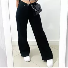 Calça Jeans Wide Leg Pantalona Moda Feminina Lançamento