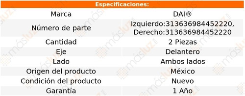 Kit 2 Bases Para Amortiguador Del Dodge Neon 95/99 Foto 2