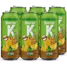 Kit 06 - Kombucha Orgânica Sabor Abacaxi E Menta 350ml Drk