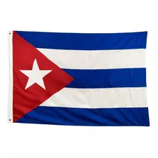 Bandeira De Cuba Oficial 4p (2,56x1,80) Cubana Dupla Face