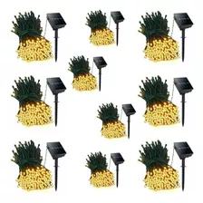 Pack X10 Guirnalda Cadena Led Exterior 10 Mts Solar Cálida