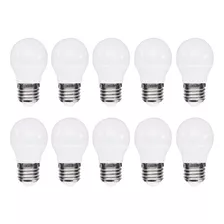 Kit 10 Lâmpadas Led Bolinha 3w 6000k (branco Frio)